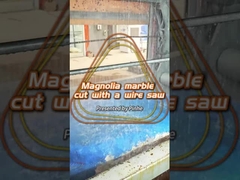 Why the magnolia marble needs to cut with wire saw?